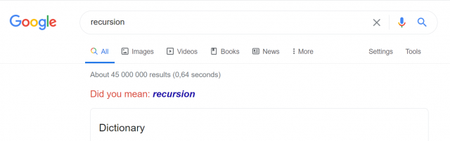 google recursion