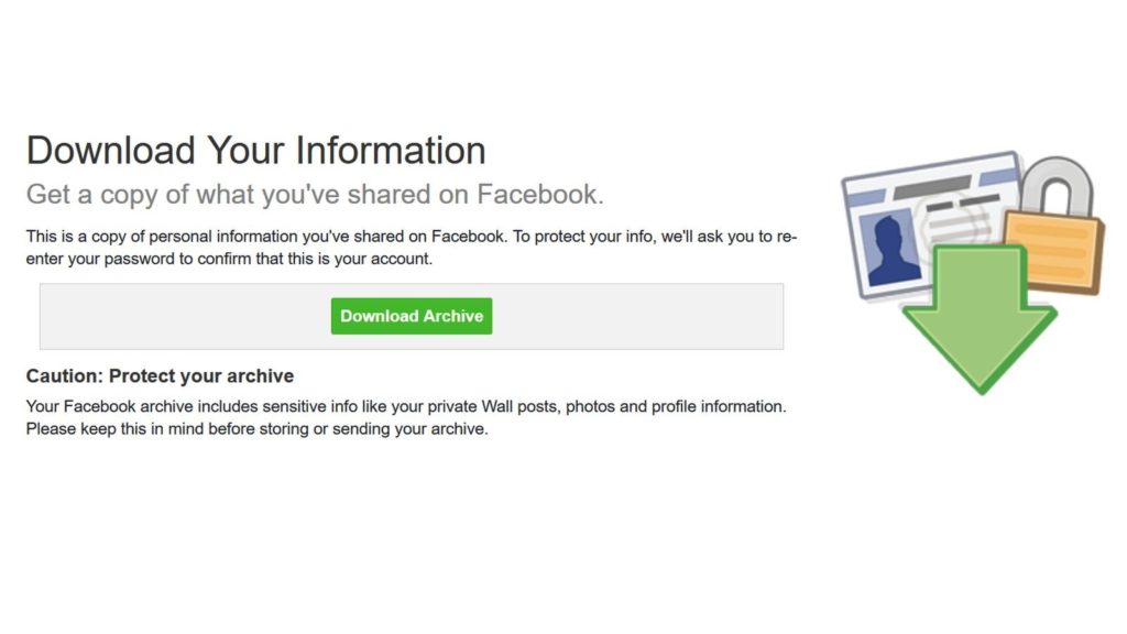 facebook download your data 1