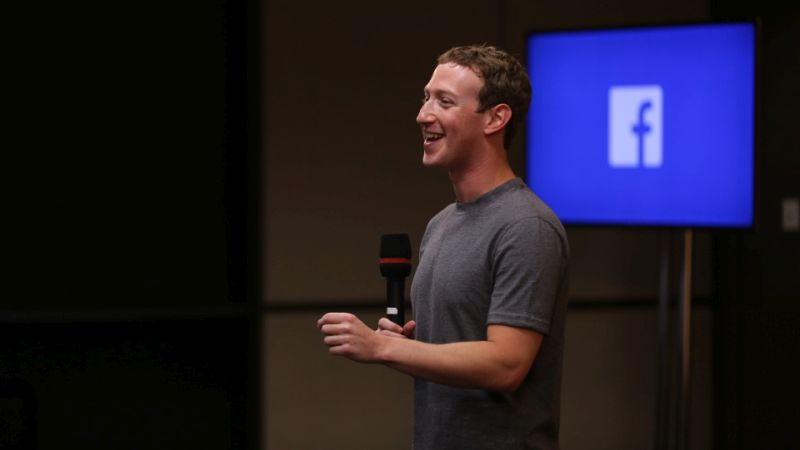 mark zuckerberg facebook interview stock