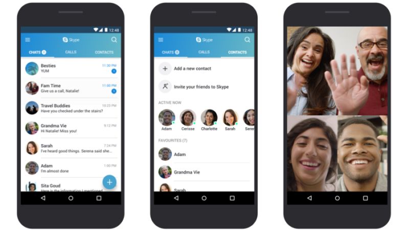 skype for android update march 2018