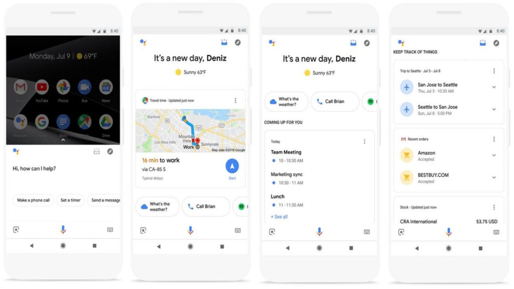 google assistant now cards