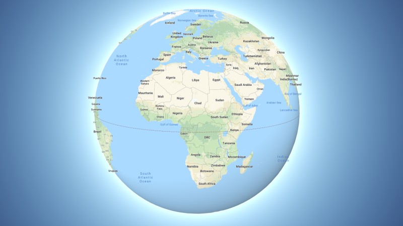 google maps globe