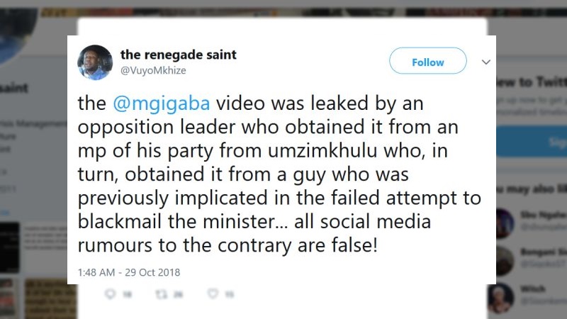 vuyo mkhize malusi gigaba opposition party tweet