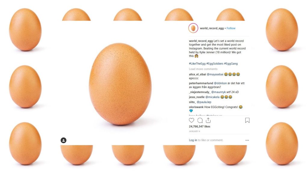 instagram world record egg
