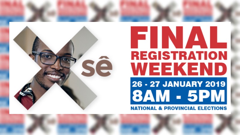 south africa voter registration weekend 2019 iec