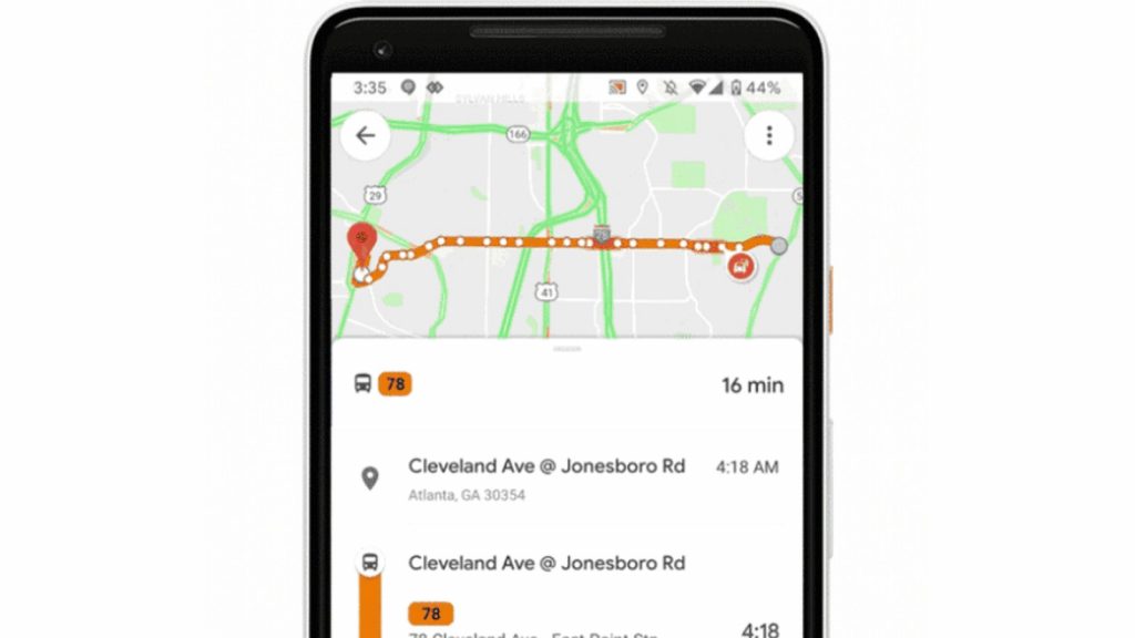 google maps bus delays