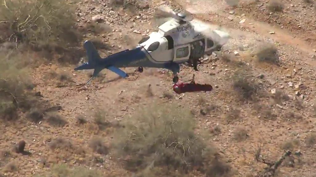 phoenix woman helicopter rescue video fox 10