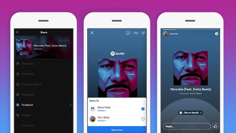 spotify facebook messenger preview