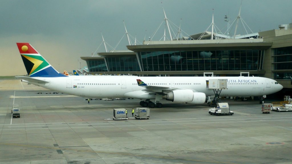 south african airways a340-600 repatriation flight