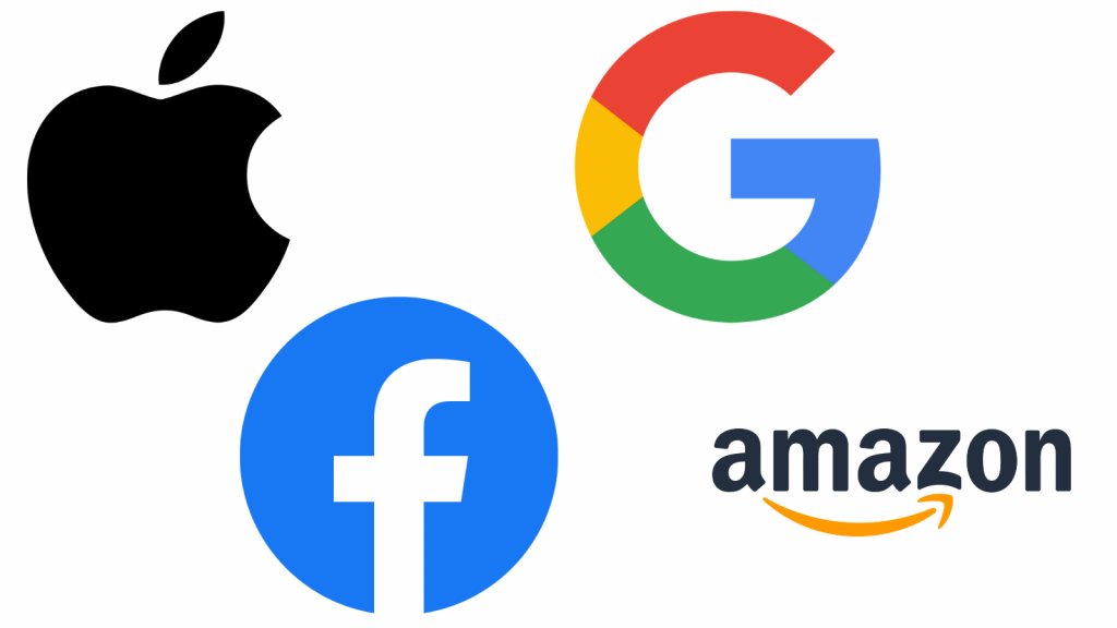 big tech antitrust logos