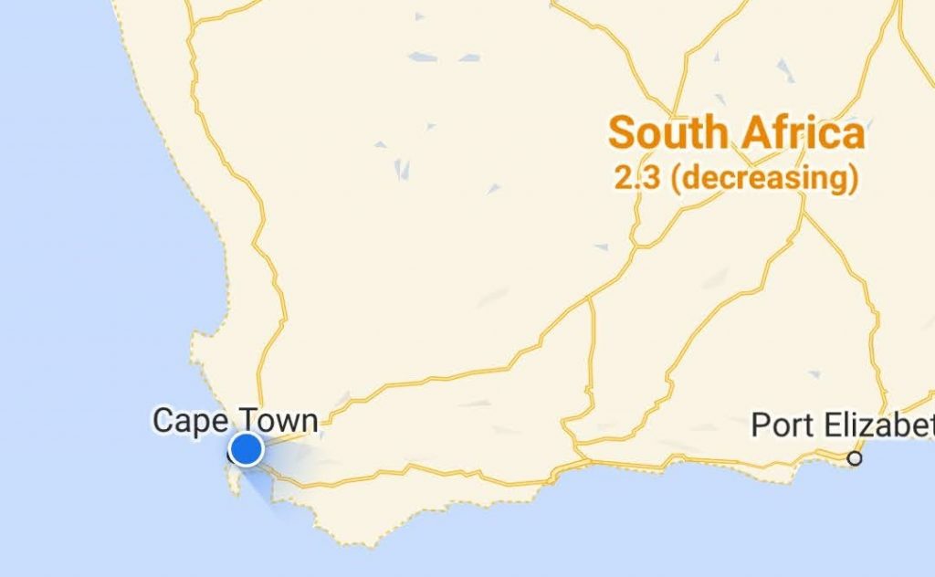 south africa coronavirus google maps