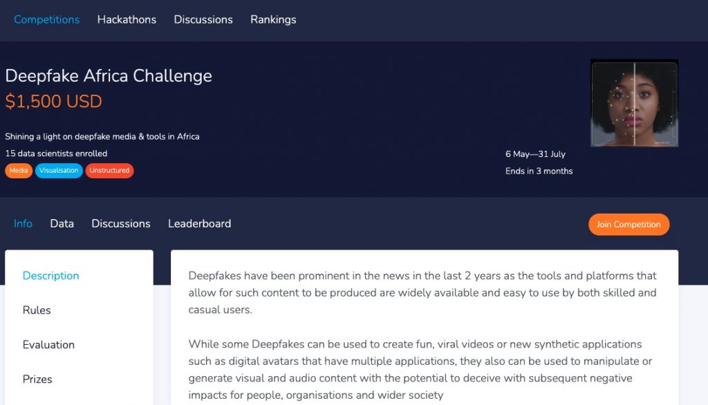 Deepfake Africa Challenge AI Group Expo South Africa deep fake
