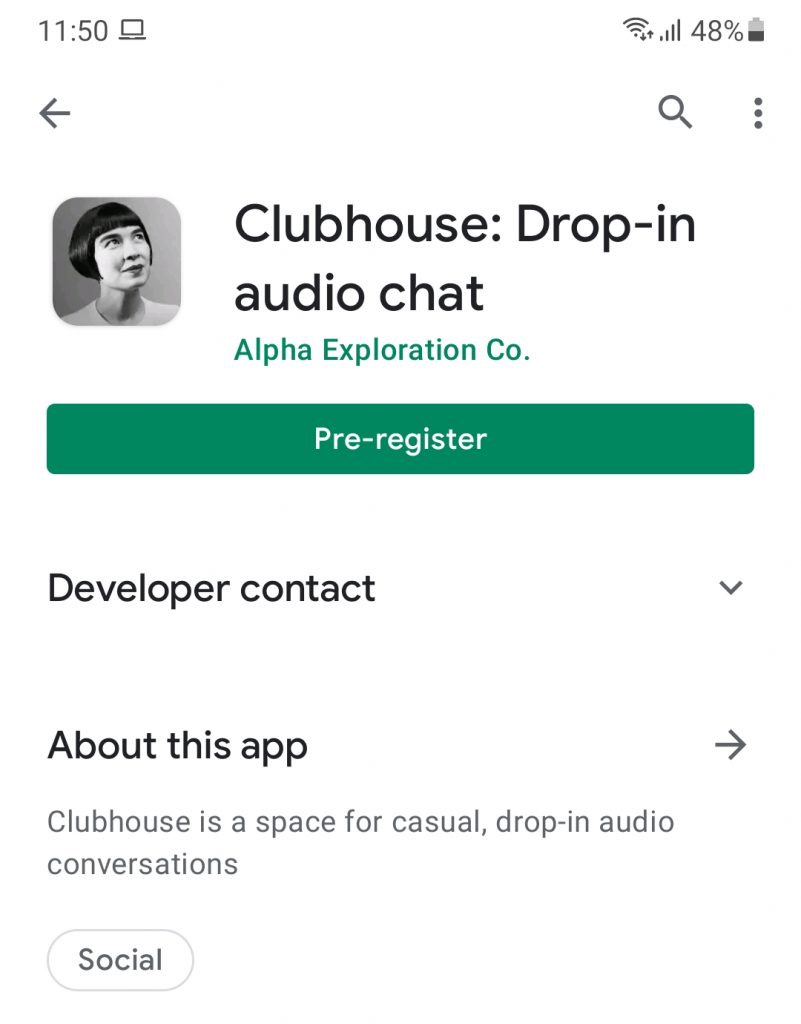 Clubhouse Android app iOS pre-register