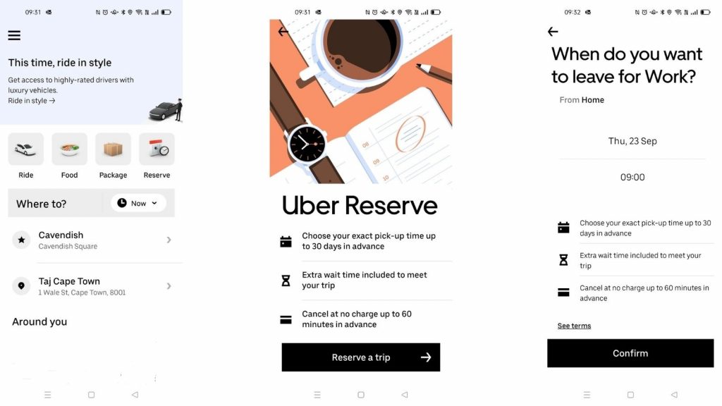 Uber Reserve Black Reservations how to app