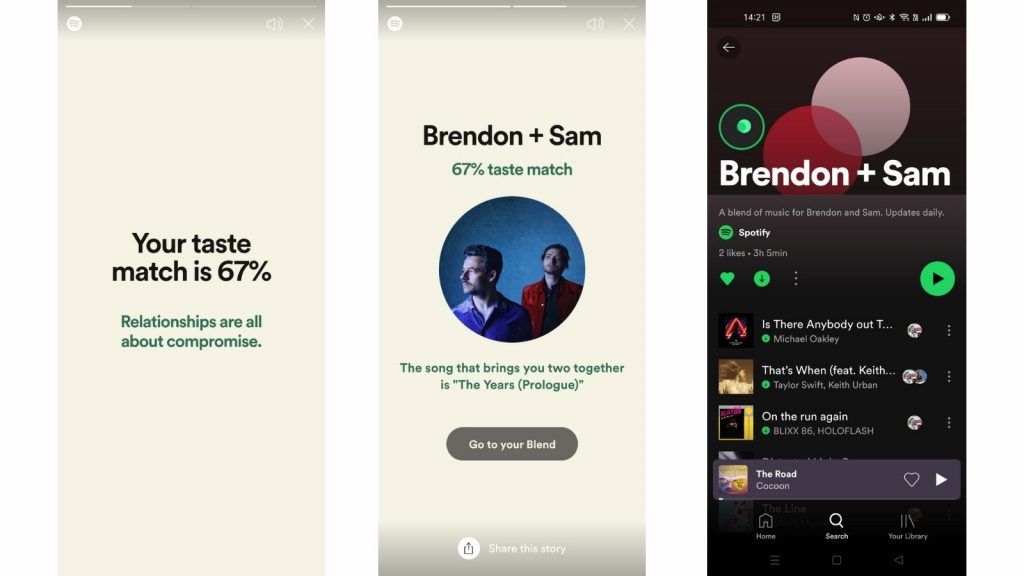 Spotify Blend Playlist users free Premium subscribers