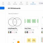 Zoom Whiteboard virtual meetings app Rooms sharing customisation
