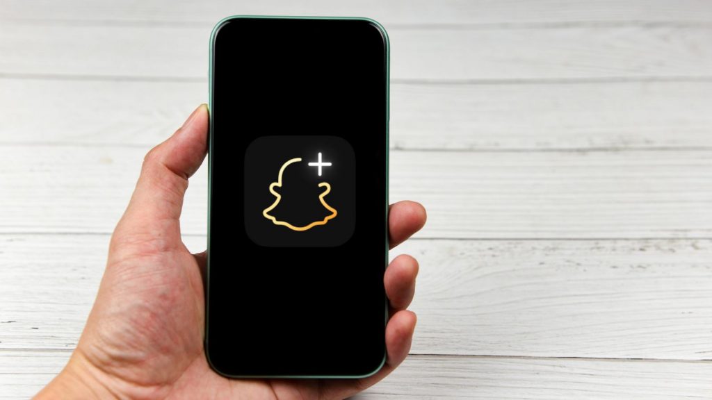 snapchat+ logo on smartphone