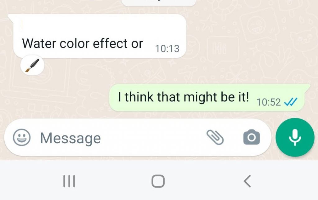 custom reaction emoji on whatsapp message