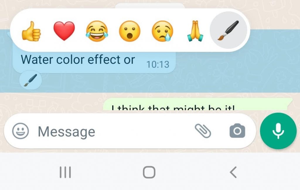 remove emoji reaction on whatsapp message