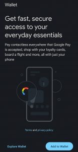 google wallet add cards screen